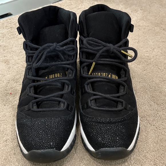 Jordan Other - Air Jordan 11 Retro Heiress “Black Stingray” Sneakers – Gold Accents